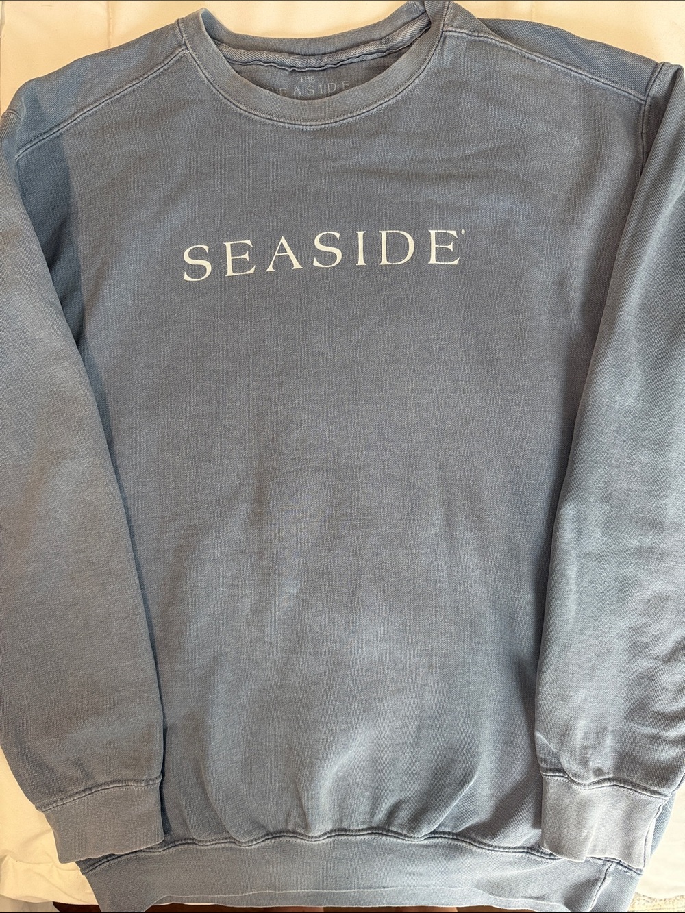 The SEASIDE STyle Sweatshirt Crew in Faded Blue Size M
